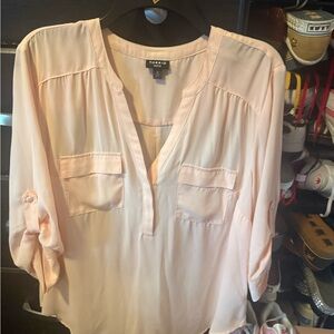 Torrid Light Pink Blouse with Pockets